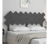 ShGaxin Testiera per letto, testiera, per letto, testiera per letto, testiera per camera da letto moderna, legno massello di pino grigio, 159,5 x 3 x 80,5 cm
