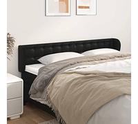 ShGaxin Testiera, testiere, letto, testiere, moderne, mobili per la stanza, testiere, letto testiera, armadio in pelle sintetica nera 163 x 23 x 78/88 cm