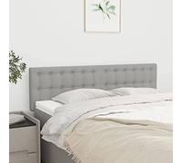 ShGaxin Testiere 2 unità, testiere letto, testiere moderne, testiere letto, mobili per camera, letto testiera, mobile testiera, tessuto grigio chiaro 72x5x78/88 cm