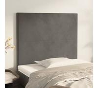 ShGaxin Testiere 2 unità, testiere moderne, testiere, letto, mobili per la camera, testiera, letto in velluto grigio scuro, 80 x 5 x 78/88 cm