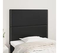 ShGaxin Testiere 2 unità, testiere moderne, testiere letto, testiere letto, mobili per la camera, armadio, testiera, letto testiera, in pelle sintetica nera, 100 x 5 x 78/88 cm