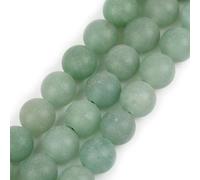 SHGbeads - Perline rotonde da 12 mm, in giada di avventurina verde opaco, semi preziosa, per creazione di gioielli fai da te fatti a mano, 38 cm