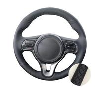 SHGJGH Coprivolante Coprivolante Auto Microfibra Traforata Intrecciata Mano per Kia per Sportage 4 per KX5 2016-2019 Copertura Protettiva Volante(Nero)
