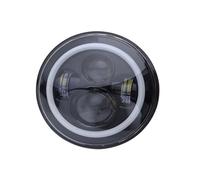 SHGJGH Gruppo Faro 2 Pz Per Jeep JK 4x4 Per Suzuki Per Samurai Per Lada Niva 4X4 Uaz Auto 7 "Ha Condotto Faro Indicatori Direzione H4 Bianco DRL Luci Proiettore Auto(1pair Black A)