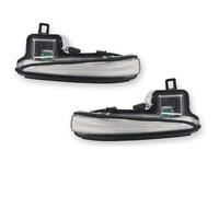 SHGJGH Indicatore Laterale Per Toyota Per Tacoma Per RAV4 Per Highlander Per Alphard Per Vellfire Bianco Ambra LED Auto Lato Anteriore Luci Specchio DRL Indicatori di Direzione(Clear Lens)