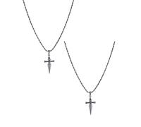 shgsgWK Collana anime per uomo, collana a catena del giudizio, ciondolo da uomo, regalo per gli amanti degli anime, Medium, Metallo, Nessuna pietra preziosa