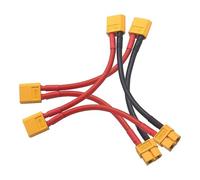SHGUOMSC 2 Pezzi 14AWG XT60 connettore Batteria Parallelo 2-Maschio a 1-Femmina XT-60 Cavo Adattatore Cablaggio sdoppiatore a Y Doppia Estensione for RC