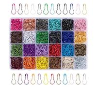 SHGUOMSC 22 * 10MM 240-960PCS/SET 24 Color Zucca Bulb Pin Marcatori di Punto in Metallo con Scatola Immagazzinaggio for Creare Zucche(720pcs/Box 24 Color)