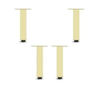SHGUOMSC 4 Pezzi di Supporti for mobili in Lega Alluminio Spazzolato Color Oro Fai da Te, Piedini Ricambio for TV e Bagno, Altezza 13 Pollici(18cm(7in))