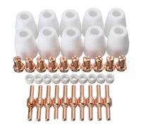 SHGUOMSC 40 Pezzi di consumabili for taglierina al Plasma ad Aria, ugelli, Punta, Torcia, for PT-31 LG-40 CUT-40, 50 elettrodi, Coppa Protezione