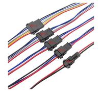 SHGUOMSC 5 Coppie di connettori SM 2/3/4/5/6 Pin Maschio e Femmina Jack Docking connettori for Cavi elettronici for Strisce LED Lampada Fai da Te(2pin,10CM)