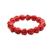 SHGUOMSC Bracciale in cinabro Naturale Bracciale con Testa di Buddha in Sabbia Rossa Bracciale in Giada con Ciondolo for Donna Collana in Giada Yoga Ciondolo in Vera Giada for Donna