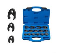 SHGUOMSC Chiave a brugola da 15 Pezzi, Set di Chiavi a a Piede Porco, a forchetta a cromate metriche 8-24 mm for Chiave 3/8 Pollici o 1/2 Pollice