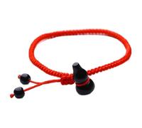 SHGUOMSC Feng Shui Wu Lou Amuleto Bracciale Ossidiana Naturale Guarigione Cristallo Ricchezza Fortuna Braccialetti con Perline Bracciale con ciondoli energetici Porta prosperità Cinabro