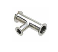 SHGUOMSC KF25-KF16 Tee Flangia a T a 3 Vie Tri Clamp Riduttore Tee Adattatore Flangia for Vuoto Raccordo for Tubo in Acciaio Inox 304