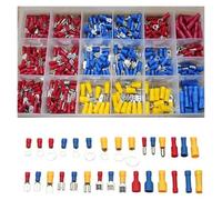 SHGUOMSC Kit di connettori for Cavi isolati da 350 Pezzi, terminali a crimpare, forcelle, Anelli, forcelle, terminali arrotolati, Kit Assortiti