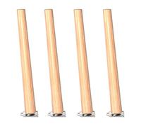 SHGUOMSC Piedini di Ricambio in Legno for Tavolo, Sedia, Divano, Supporto Inclinato Conico for Armadio, mobili TV, Comodino, 4 Pezzi, 15 cm