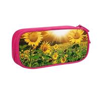shgwehh Astuccio con stampa di girasoli sotto le nuvole, elegante astuccio con stampa - organizza la tua cancelleria con eleganza, rosa, Taglia unica, Organizer per borse