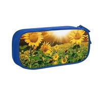 shgwehh Astuccio con stampa di girasoli sotto le nuvole, elegante astuccio con stampa - organizza la tua cancelleria con eleganza, Blu, Taglia unica, Organizer per borse