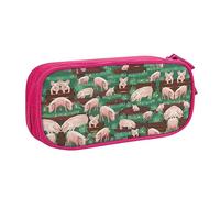 shgwehh Astuccio con stampa di maiali in fattoria, elegante astuccio per matite - organizza la tua cancelleria con eleganza, rosa, Taglia unica, Organizer per borse