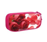 shgwehh Astuccio con stampa di petali di rosa e rosso, elegante astuccio con stampa - organizza la tua cancelleria con eleganza, rosa, Taglia unica, Organizer per borse