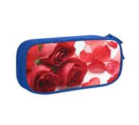 shgwehh Astuccio con stampa di petali di rosa e rosso, elegante astuccio con stampa - organizza la tua cancelleria con eleganza, Blu, Taglia unica, Organizer per borse