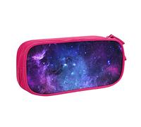 shgwehh Astuccio grande per ragazzi e ragazze, astuccio con galassia blu con grandi scomparti per cancelleria scolastica ufficio e viaggi nero, rosa, Taglia unica, Organizer per borse