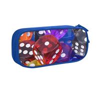 shgwehh Astuccio grande per ragazzi e ragazze, set di dadi con grandi scomparti, per scuola, ufficio e viaggi, nero, Blu, Taglia unica, Organizer per borse