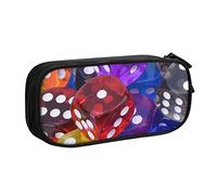 shgwehh Astuccio grande per ragazzi e ragazze, set di dadi con grandi scomparti, per scuola, ufficio e viaggi, nero, Nero , Taglia unica, Organizer per borse