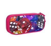 shgwehh Astuccio grande per ragazzi e ragazze, set di dadi con grandi scomparti, per scuola, ufficio e viaggi, nero, rosa, Taglia unica, Organizer per borse