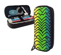 shgwehh Astuccio per matite con stampa di fenicotteri rosa, grande capacità, astuccio semplice per cancelleria, organizer da viaggio per ufficio, Gay Pride Rainbow Pattern2, Taglia unica, Organizer