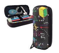 shgwehh Astuccio per matite con stampa quiz matematica, grande capacità, astuccio per matite, semplice organizer per cancelleria per ufficio e viaggio, Quiz di matematica, Taglia unica, Organizer per