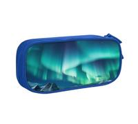 shgwehh Bellissimo astuccio con stampa Northern Lights - Astuccio grande per penne e matite, per ufficio e scuola, organizer per cancelleria per ragazze e ragazzi, rosa, Blu, Taglia unica, Organizer