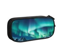 shgwehh Bellissimo astuccio con stampa Northern Lights - Astuccio grande per penne e matite, per ufficio e scuola, organizer per cancelleria per ragazze e ragazzi, rosa, Nero , Taglia unica, Organizer