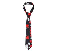 shgwehh Cravatta da uomo con diamanti di cristallo rosa, design con stampa completa, perfetta per lavoro, uso quotidiano e occasioni speciali, Buon San Valentino., Taglia unica