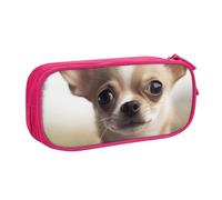 shgwehh Divertente astuccio con stampa di chihuahua, grande, per penne e matite, per ufficio e scuola, organizer per cancelleria per ragazze e ragazzi, blu, rosa, Taglia unica, Organizer per borse