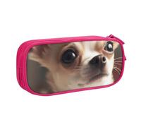 shgwehh Simpatico astuccio con stampa di chihuahua, grande, per penne e matite, per ufficio e scuola, organizer per cancelleria per ragazze e ragazzi, blu, rosa, Taglia unica, Organizer per borse