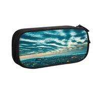 shgwehh The Dusk View of City - Astuccio elegante con stampa, per organizzare la cancelleria con eleganza, Nero , Taglia unica, Organizer per borse