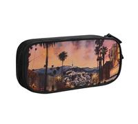 shgwehh The Old Hollywood - Astuccio grande con stampa di Hollywood, astuccio per matite e matite, per ufficio e scuola, organizer per cancelleria per ragazze e ragazzi, rosa, Nero , Taglia unica,