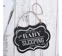 "Shhh Baby Sleeping Please Bustly" decorativo in legno sospeso