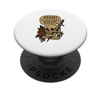 Shhh I’m Listening To True Crime Podcasts Distressed Design PopSockets PopGrip Adesivo