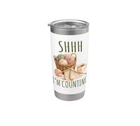 Shhh Im Counting Funny Knitting Crochet Humor Citazione Bicchiere termico in acciaio inox doppia parete