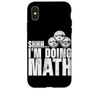 Shhh I'm Doing Matematica Sollevamento Pesi Manubrio Allenamento Sport Custodia per iPhone X/XS