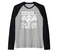 Shhh I'm Doing Math Weight Plate Humor Maglia con Maniche Raglan