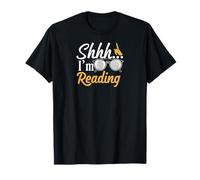 Shhh I'm Reading Book Lover Quiet Reader Gift Maglietta