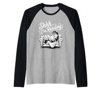 Shhh I'm Reading Maglia con Maniche Raglan