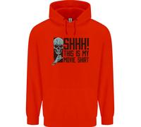 Shhh Questo È Il Mio Film Felpa T-Shirt Teschio Horror Uomo