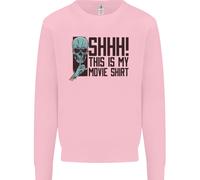 Shhh Questo È Il Mio Film T-Shirt Teschio Horror Uomo Felpa Maglione