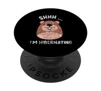 Shhh Sono In Letargo Sleepy Dormire Ibernazione PopSockets PopGrip Adesivo