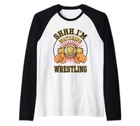 Shhh, STO Guardando Il Wrestling Maglia con Maniche Raglan